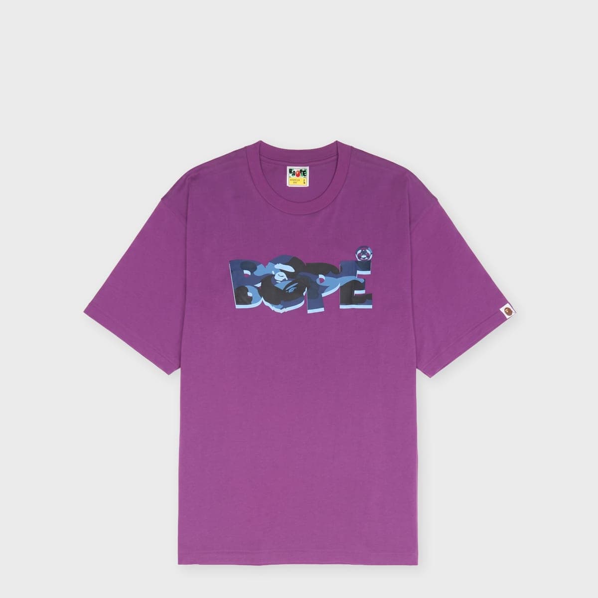 Color Camo Bape Logo Relaxed Fit Tee 
