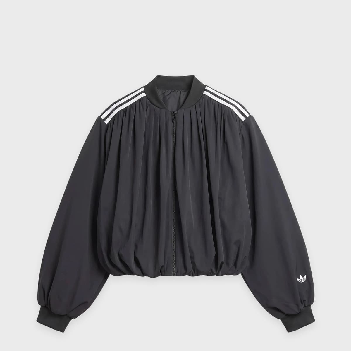 Pleated Track Top black