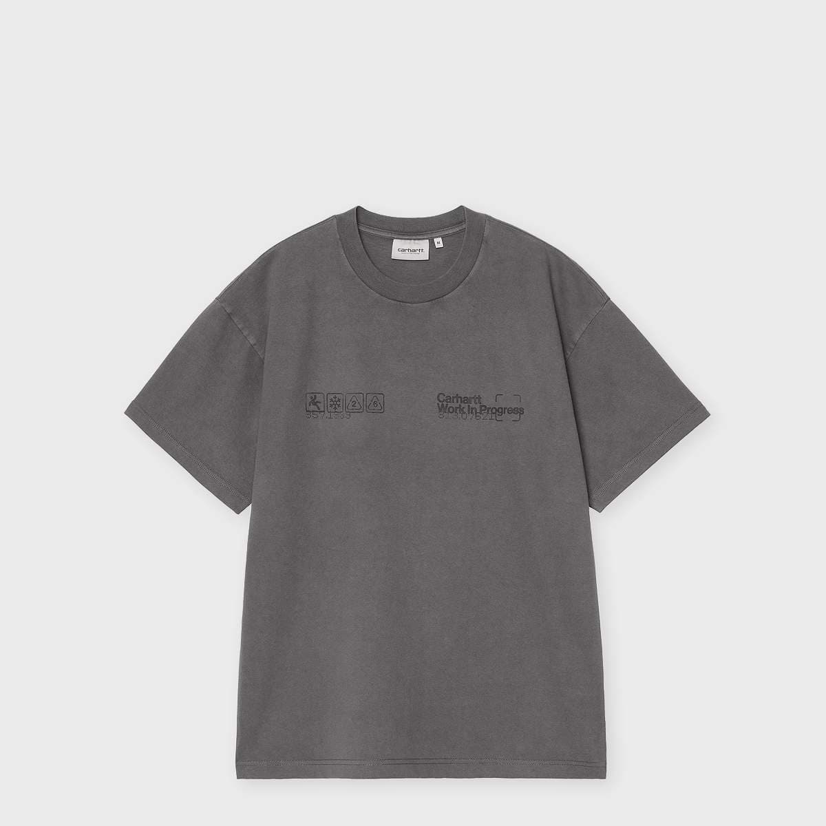 S/S Boxed T-Shirt soot garment dyed