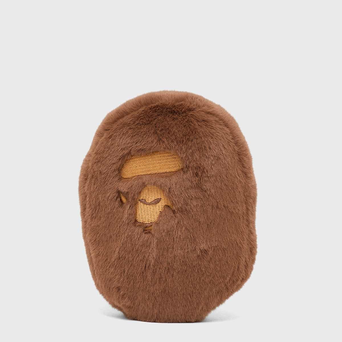 Aped Head Faux Fur Keychain