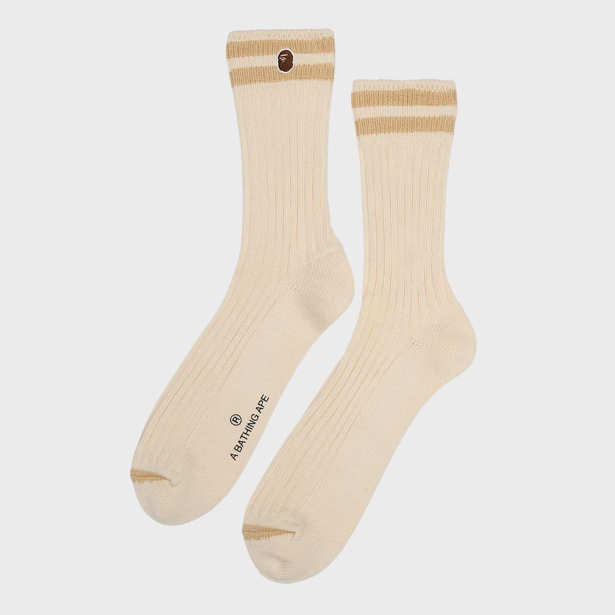 Chunky Ribbed Crew Socks ivory