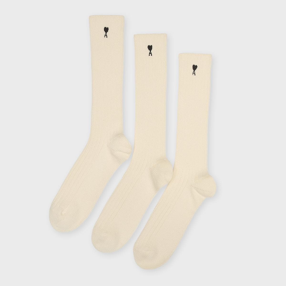 Pack Three Ami De Coeur Embroidery Socks