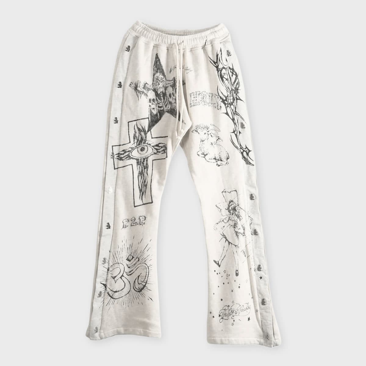 Grafitti Mirror Face Sweatpants