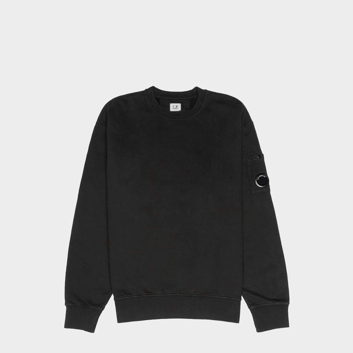 Brushed And Emerized Diagonal Fleece Crewneck