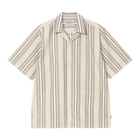 S/S Folsey Shirt (folsey stripe / pale olive / white)