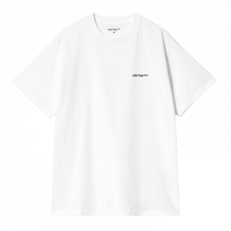 S/S Script Embroidery T-Shirt (white / black)