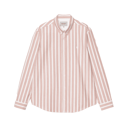 L/S Deven Shirt (deven stripe / oxide red / white)