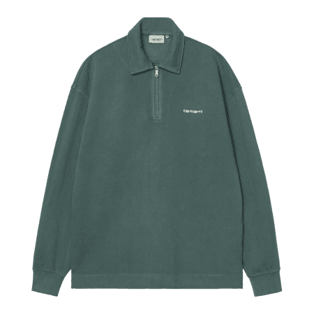 PiquÃ© Script Sweat (dark fir / white)