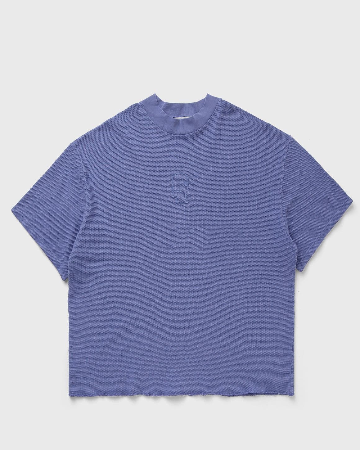 Boxy Pique Mock Neck Tee