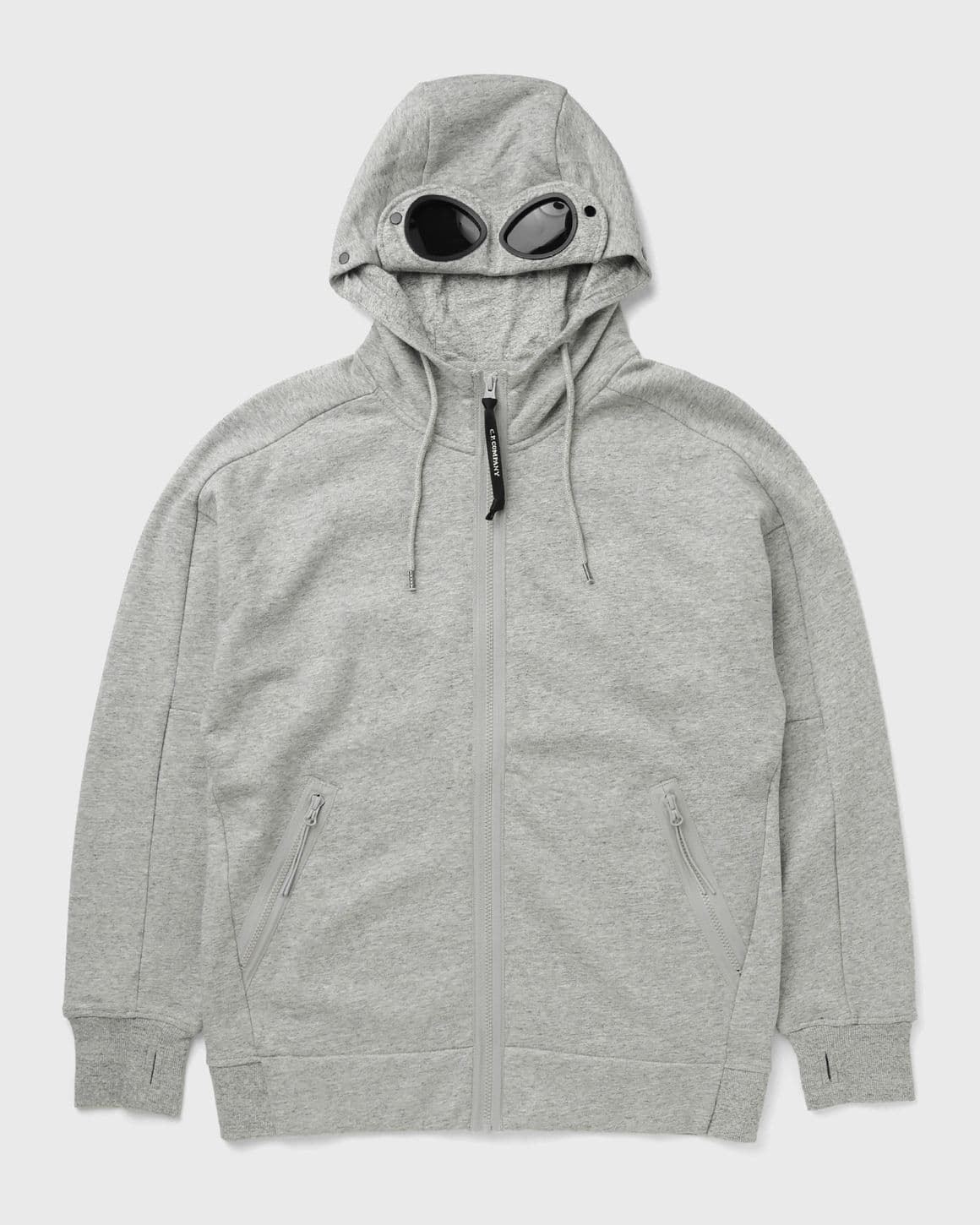 DIAGONAL RAISED FLEECE GOGGLE ZIP SWEATSHIRT