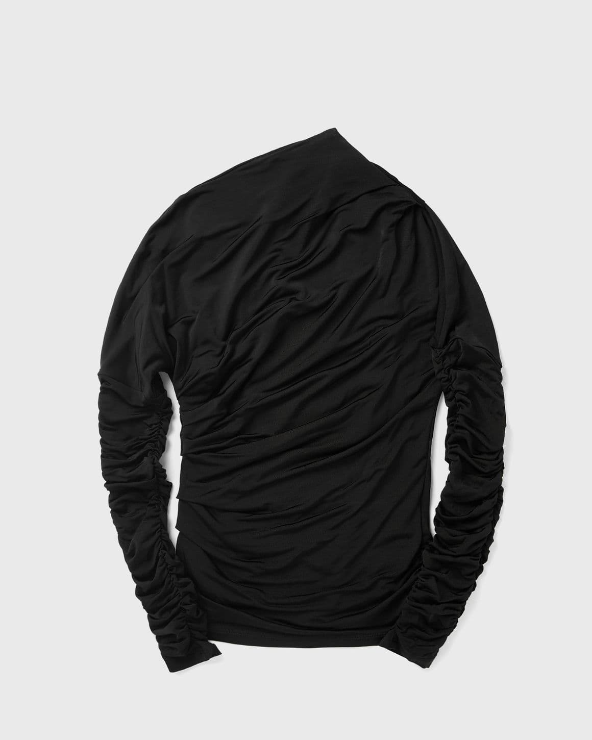 Shiny Jersey Ruched Top