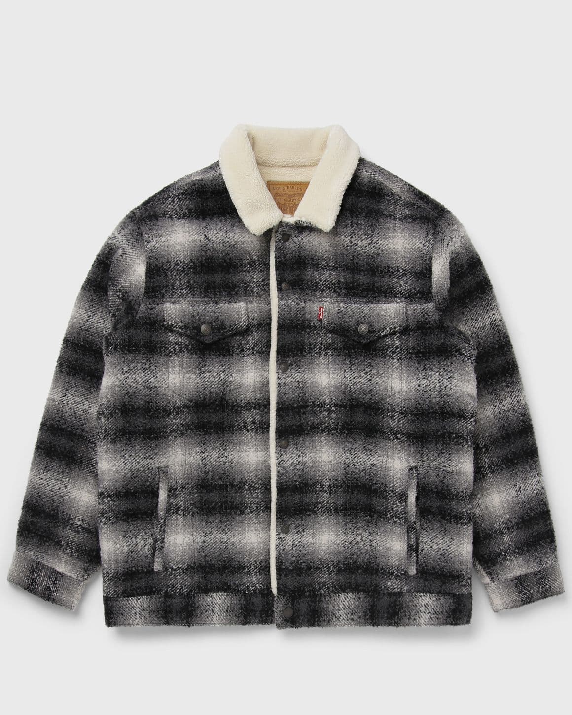 RELAXED FIT PLAID TRUCKER