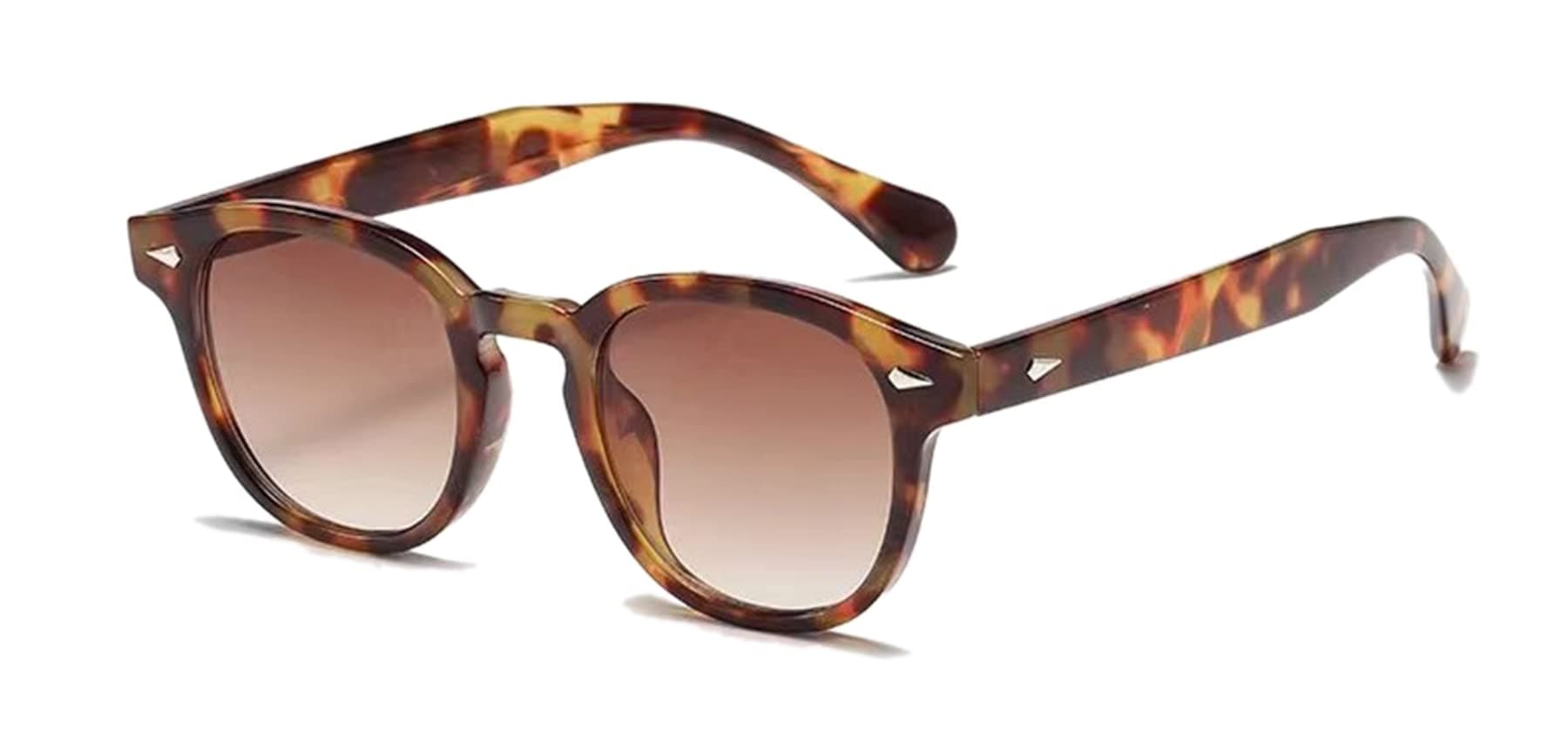 LHSDMOAT Occhiali da sole sportivi vintage anni '70 rotondi UV400 in stile Depp per uomo e donna, occhiali da sole colorati per la guida e i viaggi