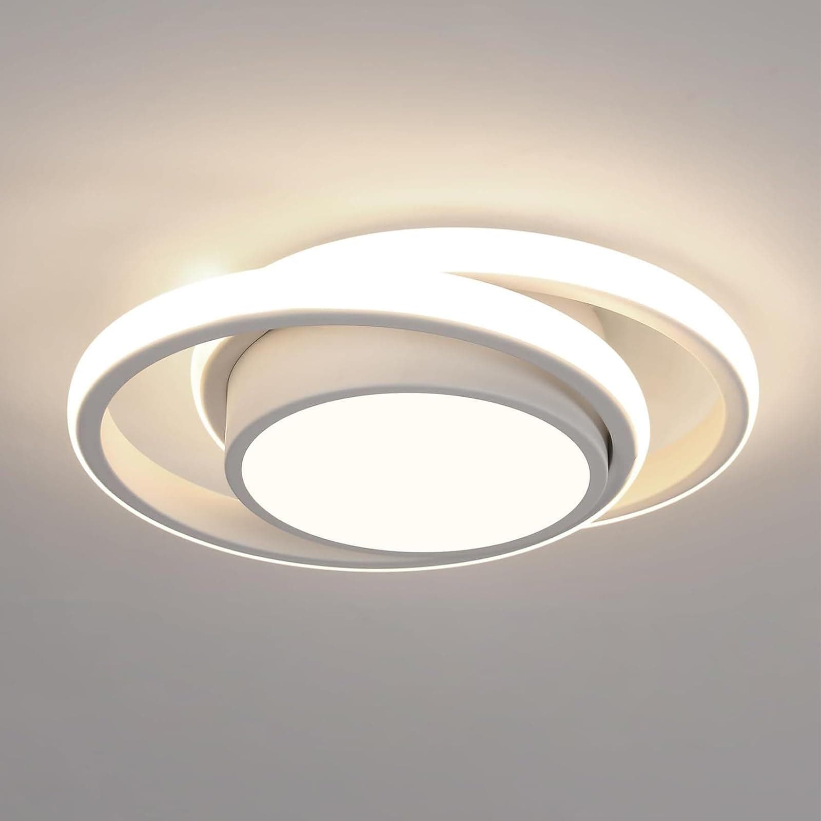 Comely Plafón LED Redondo 32 W – 2350 lm – Luz Natural 4500 K – Diseño Blanco Moderno Ø 27 cm – Ideal para Sala, Cocina, Baño y Pasillo