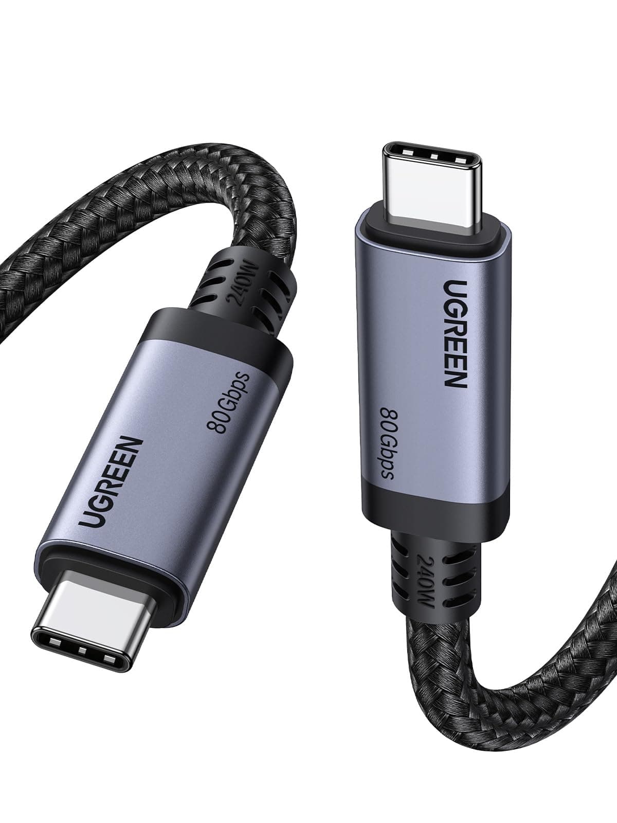 UGREEN Cable USB C Vídeo 16K@60Hz, USB4 Gen4 80Gbps, Soporta Carga Rápida PD 3.1 240W, Compatible con Macbook Air, HP, ASUS, iPhone 17 Pro Max Air/16/15 Pro Max, Galaxy S25/S24 Ultra, Monitor. 1M