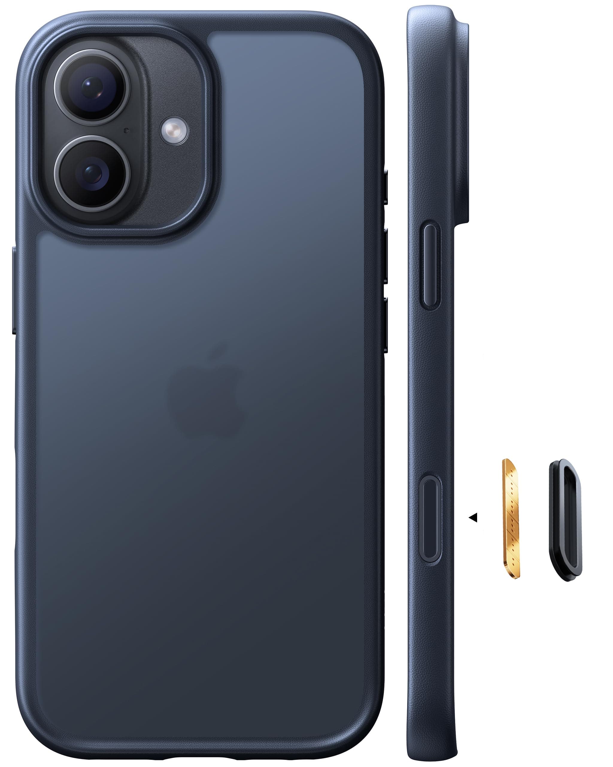 TORRAS Guardian für iPhone 17 Hülle mit Kameratastenschutz, 3,66m Zertifizierte Militärschutz Stoßfest Schutzhülle, 9H+ Kratzfest Transluzente Rückseite, Case für iPhone 17 Handyhülle Matt Schwarz