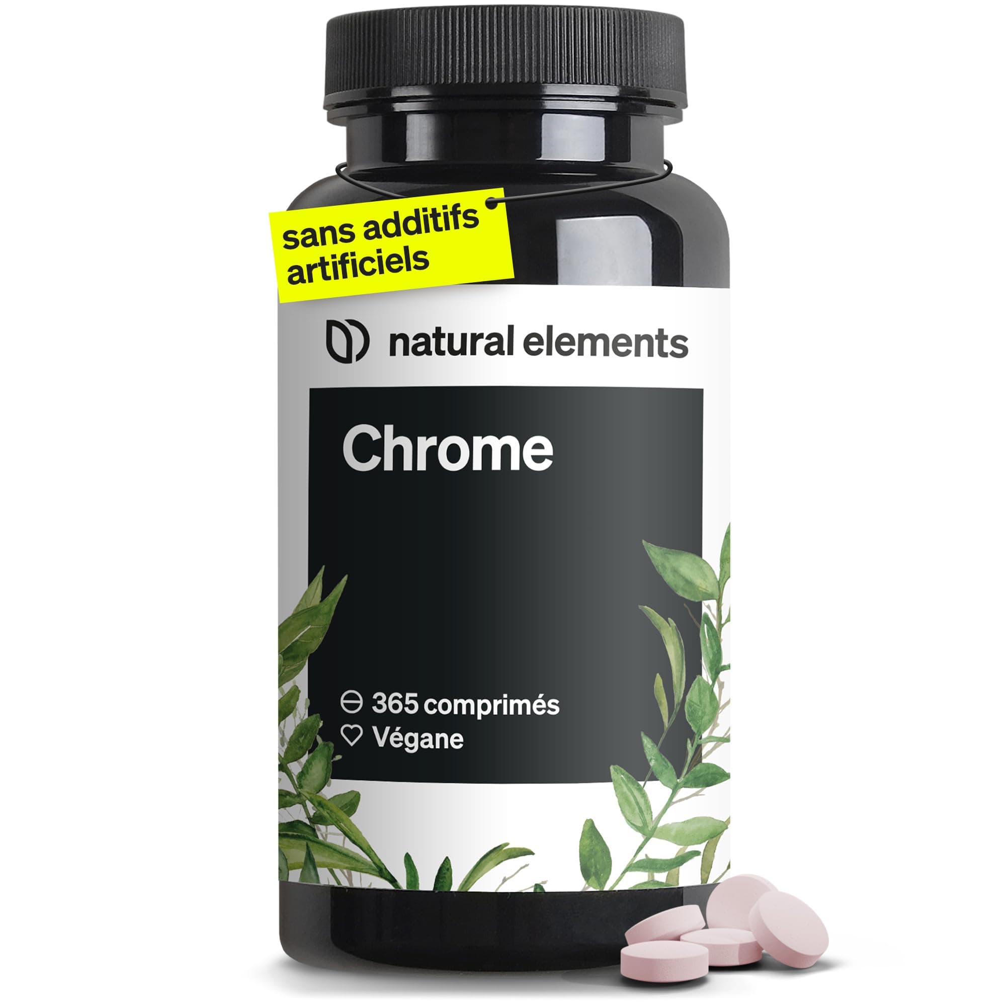 Chrome (picolinate de chrome) – hautement dosé, 200 μg de chrome par comprimé – 365 comprimés – végane, sans additifs inutiles – fabriqué et testé en laboratoire en Allemagne