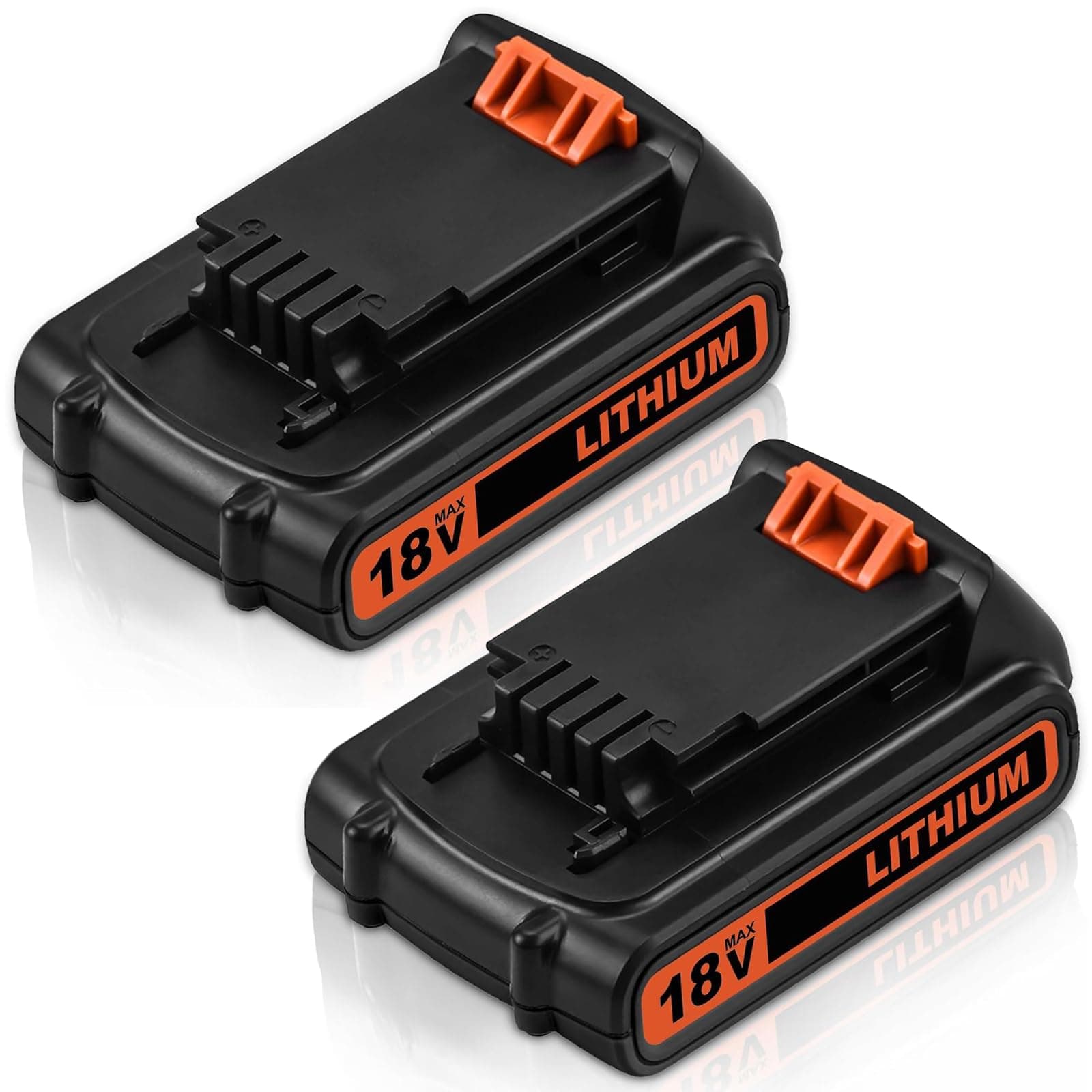 TOPBATT 2pcs 3000mAh Batterie de remplacemen pour Black Decker 18V Batterie BL2018-XJ BL1518-XJ LBXR20 LB20 LBX20 LBXR2020-OPE LBXR20B-2 LB2X4020 LST220