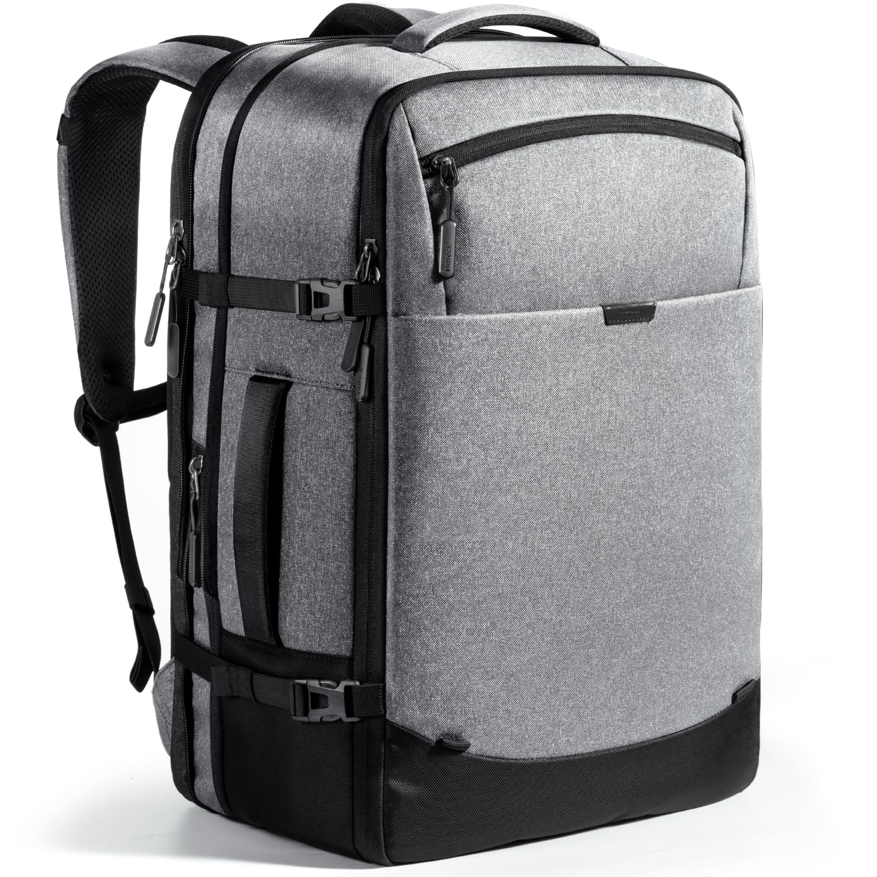 Inateck 38.5-46.2 L Reiserucksack Erweiterbarer Herren Damen Handgepäck Flugzeug Rucksack, 15.6 Zoll Laptop Rucksack Spritzwassergeschütztes Carry on Kabinenrucksack für Weekender