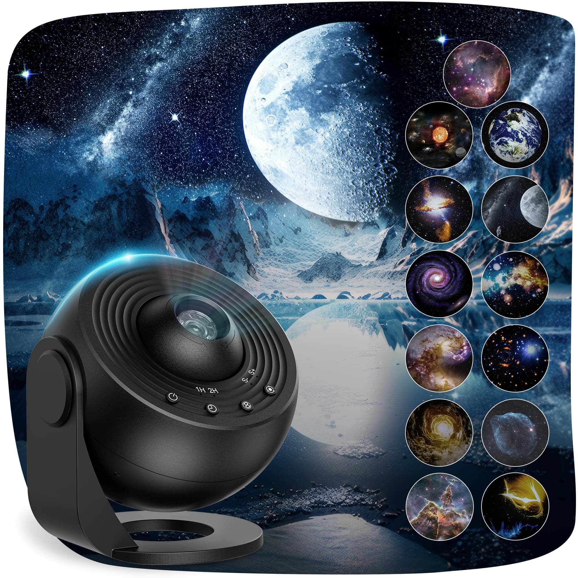 Macchiatto PRO Projecteur Ciel Etoile Planetarium Projecteur Galaxie avec 13 Disques de Film, Veilleuse Projecteur Réglage de Rotation à 360°pour Chambre Plafond Cadeaux Enfants Adultes