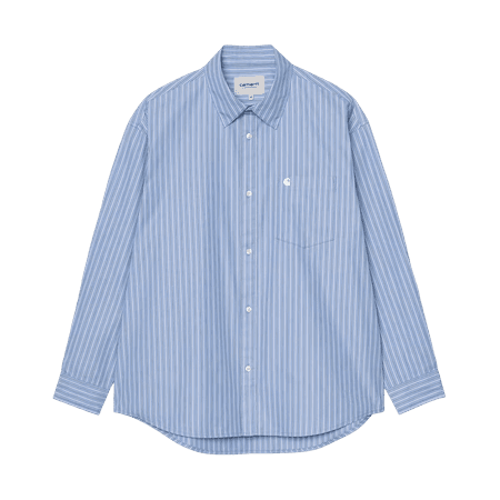 L/S Keene Shirt (keene stripe, curacao)